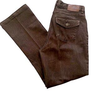 LAUREN RALPH LAUREN JEANS CHOCOLATE BROWN DENIM CLASSIC BOOTCUT SZ 6 HIGH WAIST